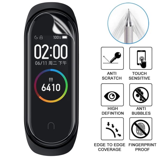 Hydrogeelillä varustettu näytönsuoja mallille Xiaomi Mi Band 4