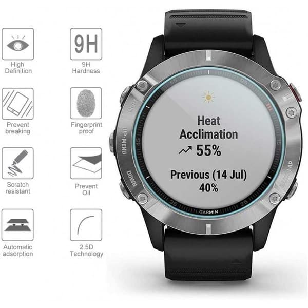 2-PACK Garmin Fenix 7S Härdat Glas 0.2mm 9H 2.5D