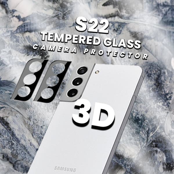2 Pack Linsskydd Samsung Galaxy S22 - Härdat Glas 9H - Super 3D