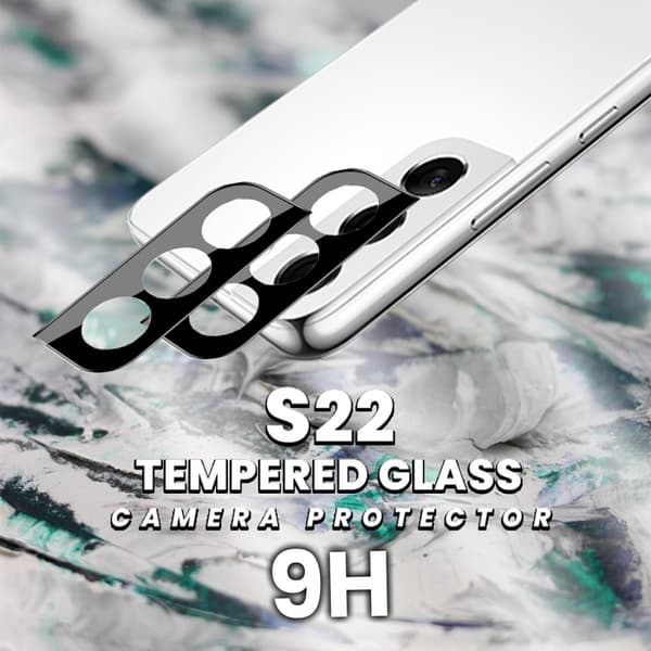 2 Pack Linsskydd Samsung Galaxy S22 - Härdat Glas 9H - Super 3D