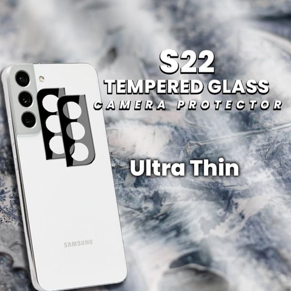 2 Pack Linsskydd Samsung Galaxy S22 - Härdat Glas 9H - Super 3D