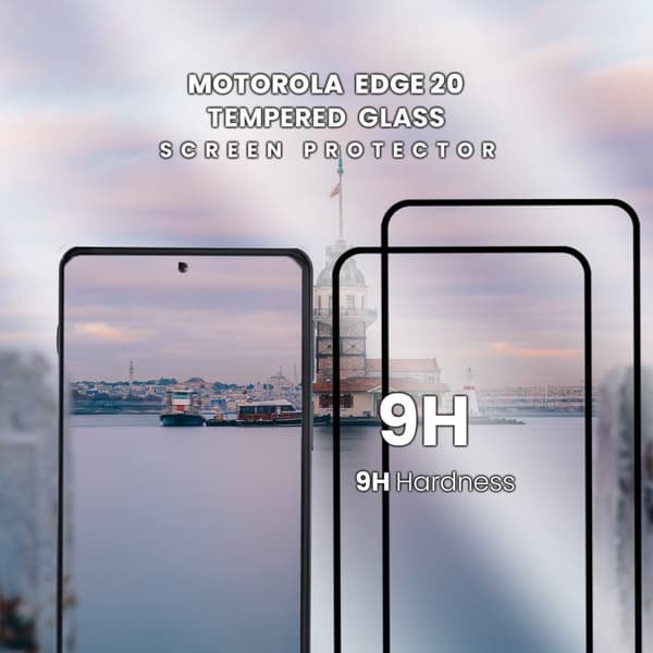 2 Pack Motorola EDGE 20 - Härdat Glas 9H - Super kvalitet 3D
