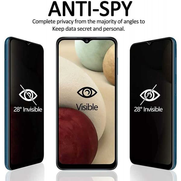 Samsung A13 4G Privacy Hærdet glas 0,26mm 2,5D 9H