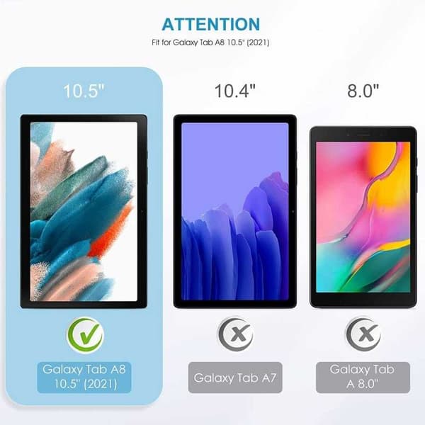 Samsung Tab A8 Härdat glas 0.26mm 2.5D 9H