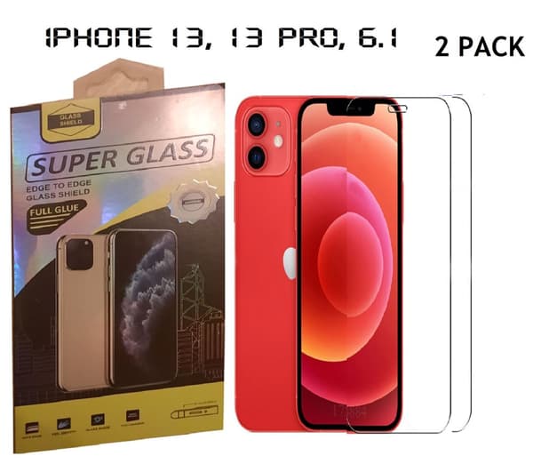 2-PAK- Gennemsigtig skærmbeskytter iPhone 13, 13 PRO  (6,1 tommer)