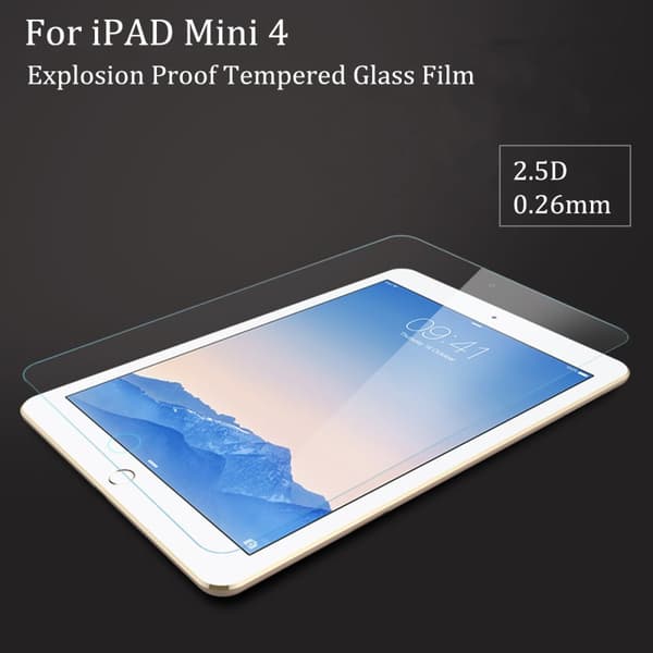 2,5D 0,26 mm skärmskydd i härdat glas Skyddsfilmsskydd för iPAD Mini 4 tabletter