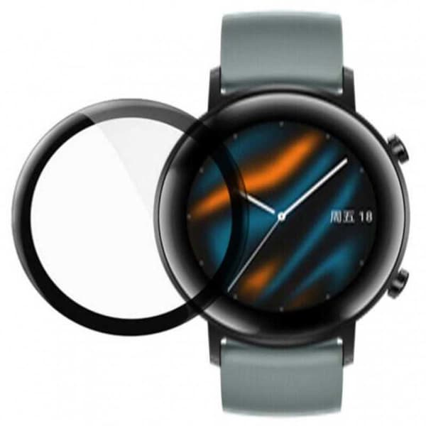 2-PACK Huawei Watch GT 2 46mm FullFrame 3D Härdat glas 0.26mm 9H