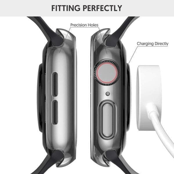2-pck Heltäckande Skal till AppleWatch 4/5/6/SE Skärmskydd 44mm