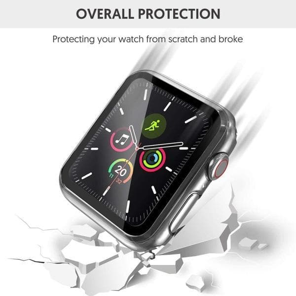 2-pck Heltäckande Skal till AppleWatch 4/5/6/SE Skärmskydd 44mm