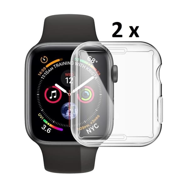 2-pck Heltäckande Skal till AppleWatch 4/5/6/SE Skärmskydd 44mm