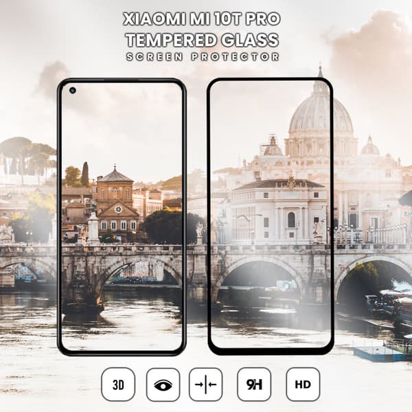 Xiaomi 10T Pro 5G - Härdat glas 9H-Super kvalitet 3D Skärmskydd