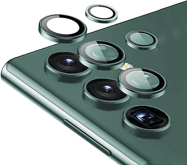 Grønt Samsung S22 Ultra kameralinsedeksel