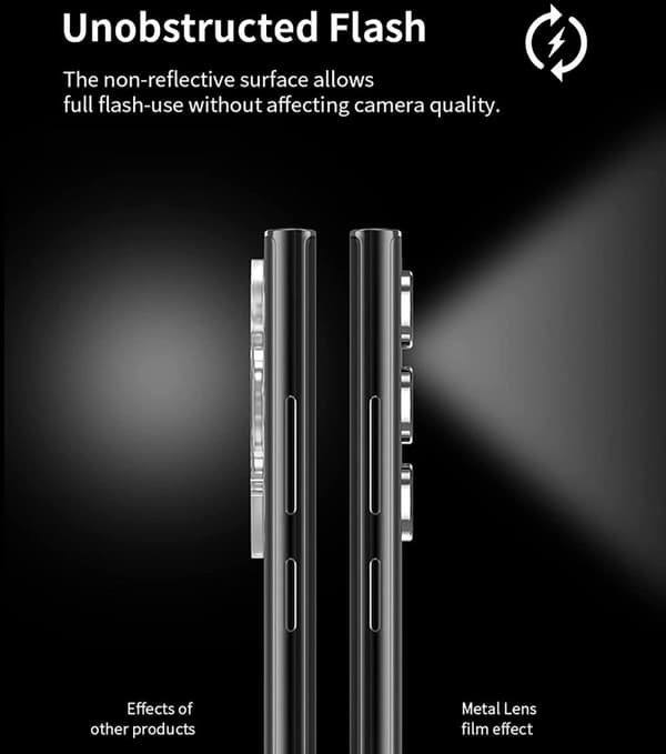 2x Sølv Samsung S22 Ultra Kamera Linsbeskyttelse
