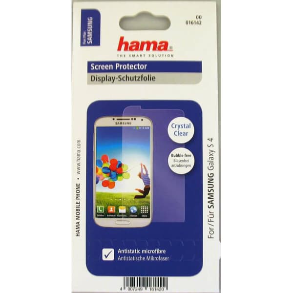 HAMA Skærmbeskyttelse Samsung Galaxy S4 Crystal Clear 1-pak
