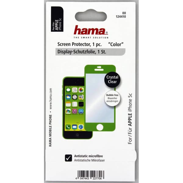 HAMA Skærmbeskyttelse iPhone 5C Grøn 1-pak