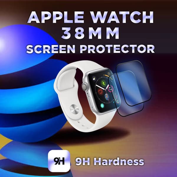 2 Pack Apple Watch 38mm -Härdat glas 9H – Super kvalitet 3D