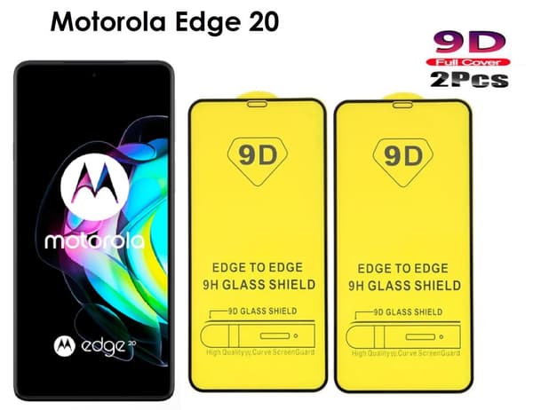 2 PAK -Skærmbeskytter Motorola Edge 20 5G (67 tommer), hærdet glas