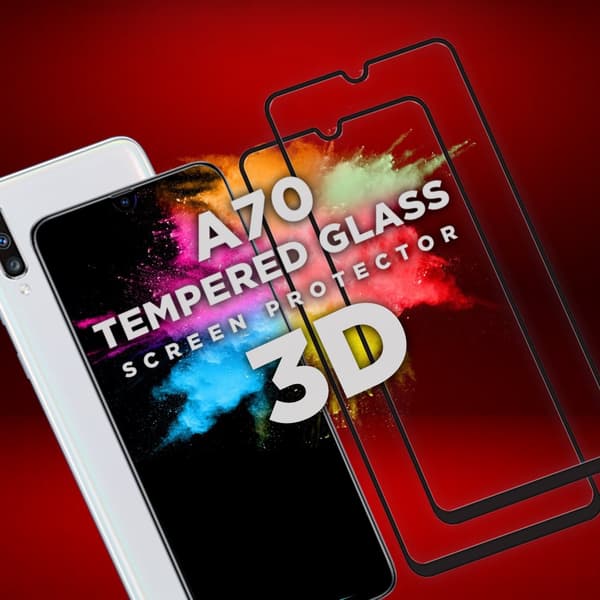 2 Pack Samsung Galaxy A70 - Härdat Glas 9H-Super Kvalitet 3D