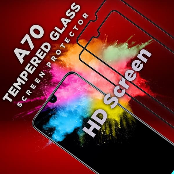 2 Pack Samsung Galaxy A70 - Härdat Glas 9H-Super Kvalitet 3D