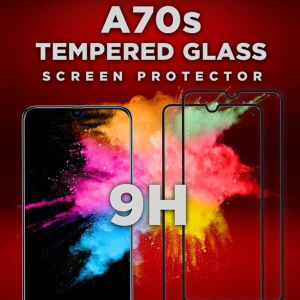 2 Pack Samsung Galaxy A70s -Härdat Glas 9H–Super Kvalitet 3D