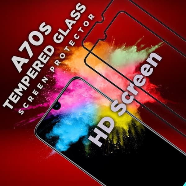 2 Pack Samsung Galaxy A70s -Härdat Glas 9H–Super Kvalitet 3D