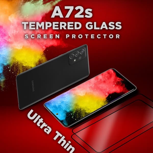 2 Pack Samsung Galaxy A72s -Härdat glas 9H-Super kvalitet 3D