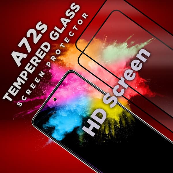 2 Pack Samsung Galaxy A72s -Härdat glas 9H-Super kvalitet 3D