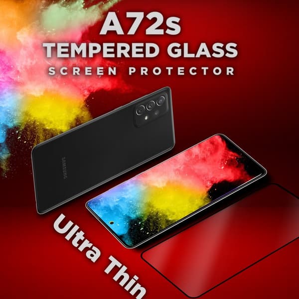 Samsung Galaxy A72s -Härdat glas 9H-Super kvalitet 3D Skärmskydd