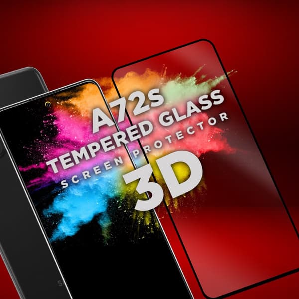 Samsung Galaxy A72s -Härdat glas 9H-Super kvalitet 3D Skärmskydd
