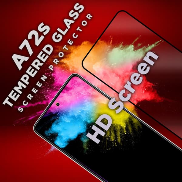 Samsung Galaxy A72s -Härdat glas 9H-Super kvalitet 3D Skärmskydd