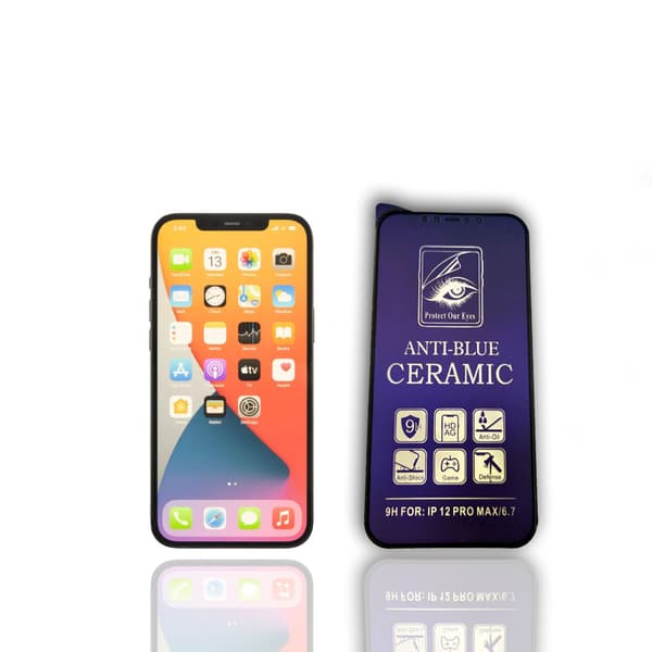 2-PACK- Anti-blå, 9H skærmbeskytter iPhone 13 , 13 PRO Ceramic Glas(6.1 Tums)