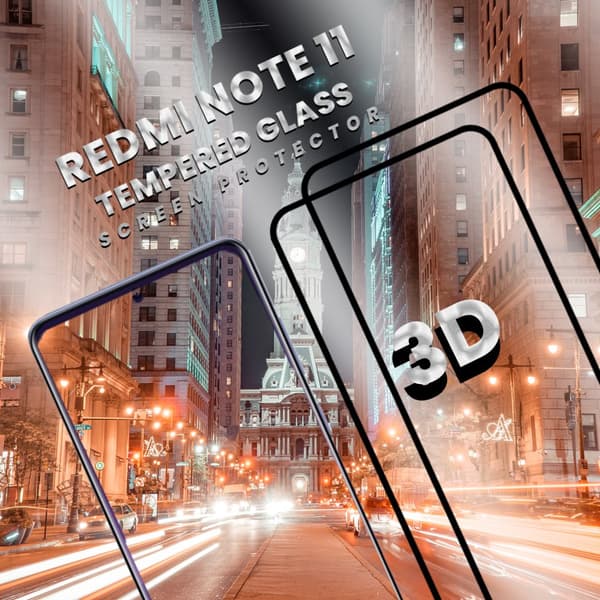 2 Pack Xiaomi Redmi Note 11 - Härdat glas 9H-Super kvalitet 3D
