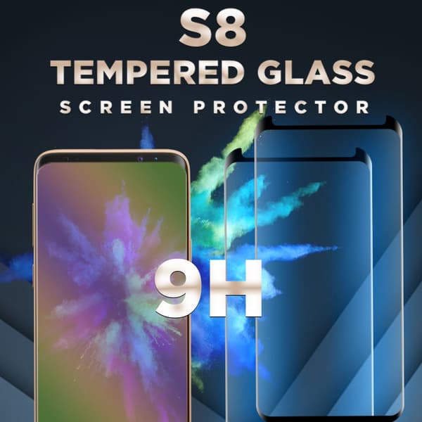 2 Pack Samsung S8 - Härdat glas 9H–Super kvalitet 3D Skärmskydd