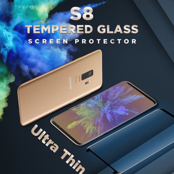 Samsung Galaxy S8 - Härdat glas 9H–Super kvalitet 3D Skärmskydd