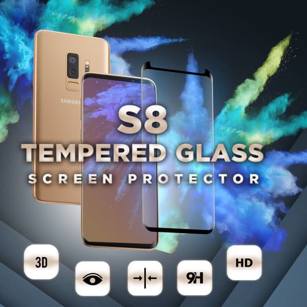 Samsung Galaxy S8 - Härdat glas 9H–Super kvalitet 3D Skärmskydd Samsung Galaxy S8 - Härdat glas 9H–Super kvalitet 3D Skärmskydd