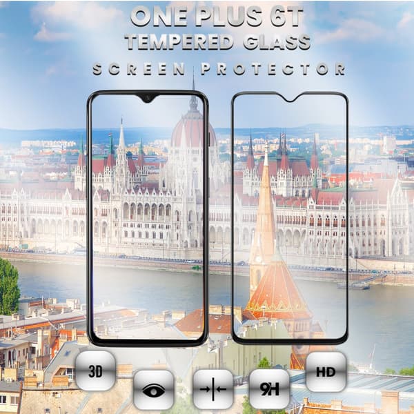 OnePlus 6T - Härdat glas 9H-Super kvalitet 3D Skärmskydd