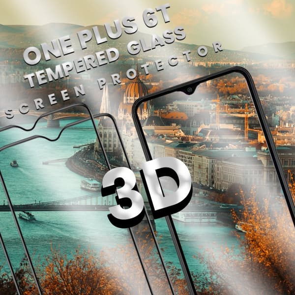 2 Pack OnePlus 6T - Härdat glas 9H-Super kvalitet 3D