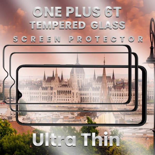 2 Pack OnePlus 6T - Härdat glas 9H-Super kvalitet 3D