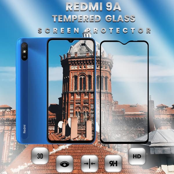 Xiaomi Redmi 9A - Härdat Glas 9H - Super kvalitet 3D Skärmskydd
