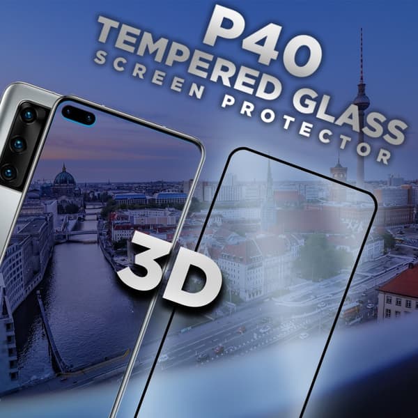 Huawei P40 - Härdat glas 9H – 3D Super kvalitet