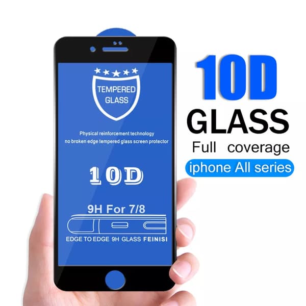 2-Pack-10D Skärmskydd iPhone 7/8/SE2020/SE2022, 4.7 Tums