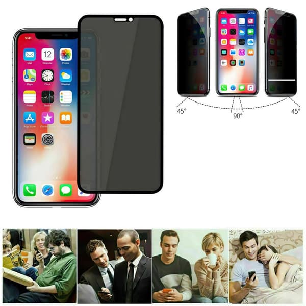 INF iPhone XR Privacy Screen Protector – Anti-spion, reptålig, full täckande skydd SvartiPhone XR