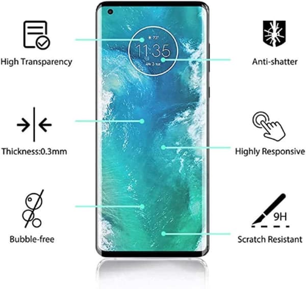 Motorola Edge / Motorola Edge Plus - Heltäckande Härdat Skyddsglas
