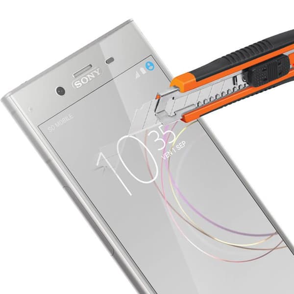 Film Xperia XZ1 härdat glas anti-explosionsskydd brott reptransparent