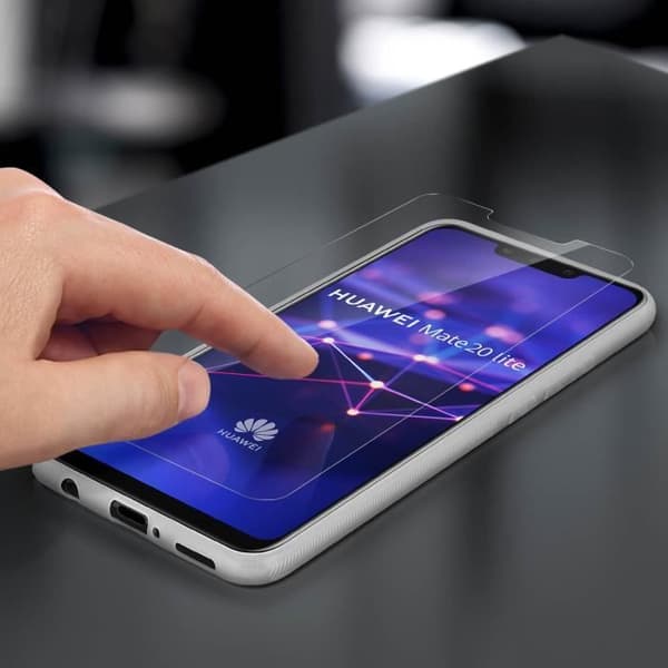 Huawei Mate 20 Lite bakstycke + skärm härdat glasfilm - genomskinlig