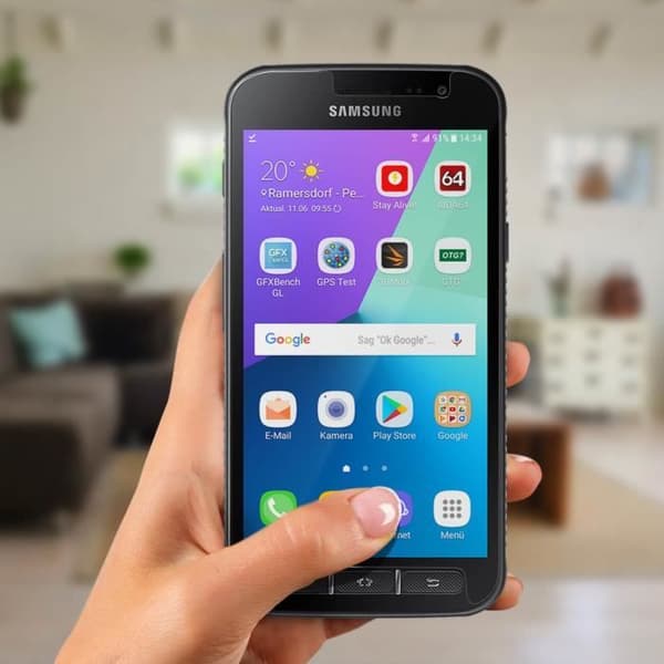 Galaxy Xcover 4 och 4s Skärmskydd Stötsäkert Flexibelt Glas Transparent Vit