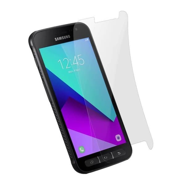 Galaxy Xcover 4 och 4s Skärmskydd Stötsäkert Flexibelt Glas Transparent Vit