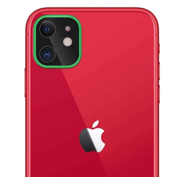 Lins Apple iPhone 11 Glasskydd Härdat glas 9H Anti-fingeravtryck grön Grön