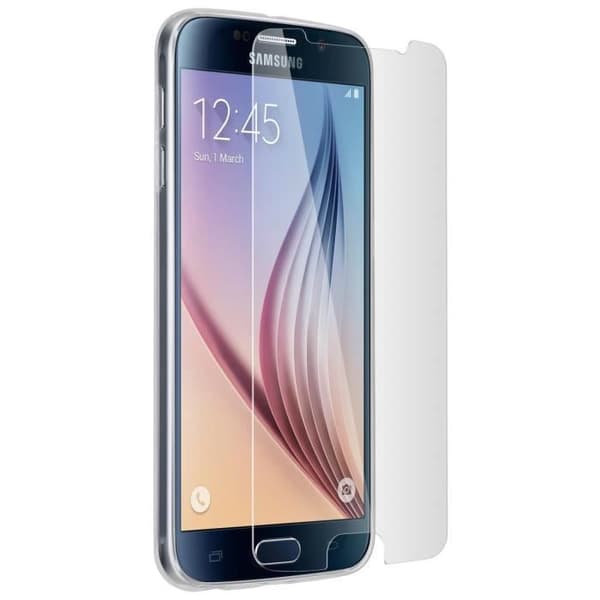 Skal och Skyddsfilm - AVIZAR - Samsung Galaxy S6 - Transparent - Silikon - Härdat Glas