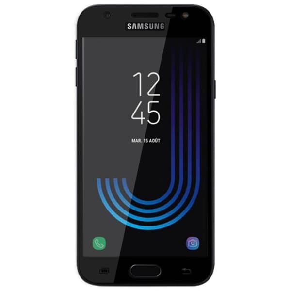 Skyddsfilm - AVIZAR - Galaxy J3 2017 - Härdat glas - 9H hårdhet - Svart kontur